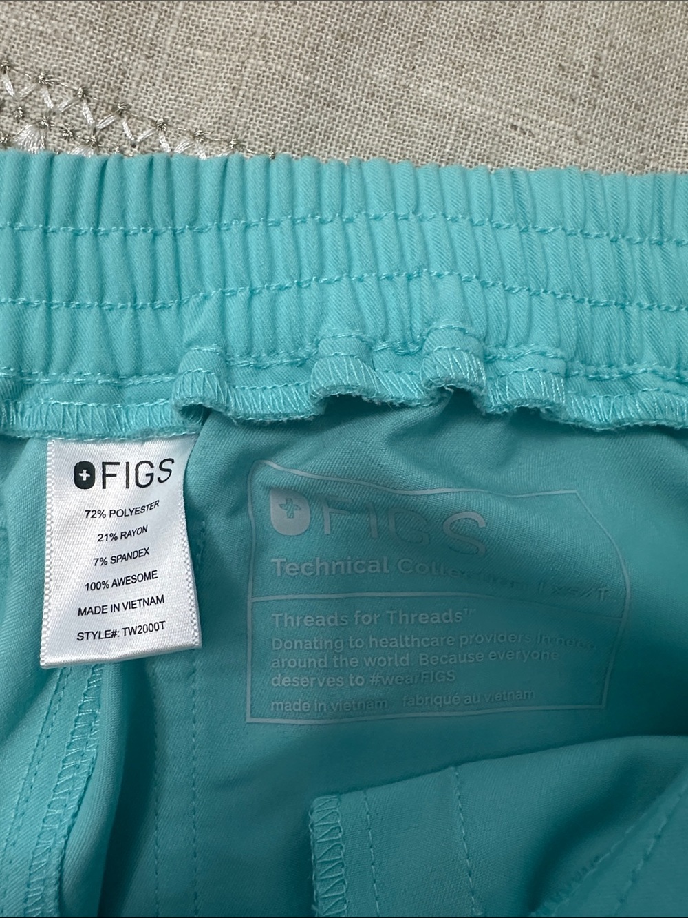 FIGS Skinny Leg Drawstring Scrub Pants - Picture 6 of 7